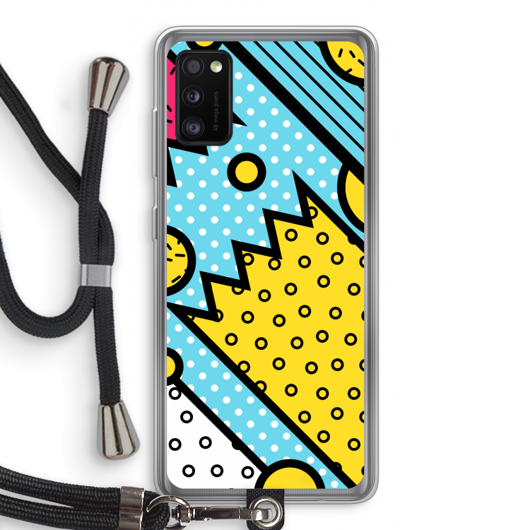 Pop Art #1: Samsung Galaxy A41 Transparant Hoesje met koord