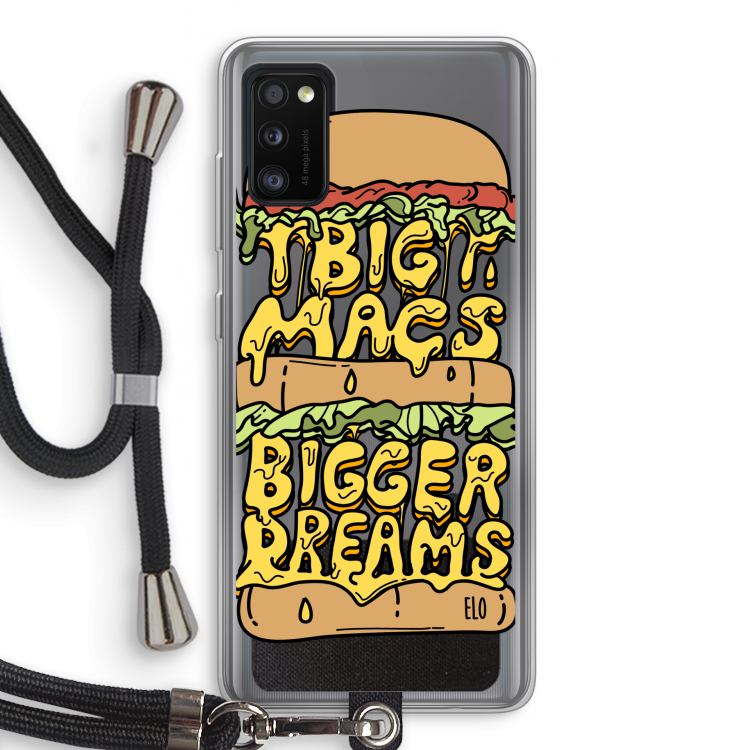 Big Macs Bigger Dreams: Samsung Galaxy A41 Transparant Hoesje met koord