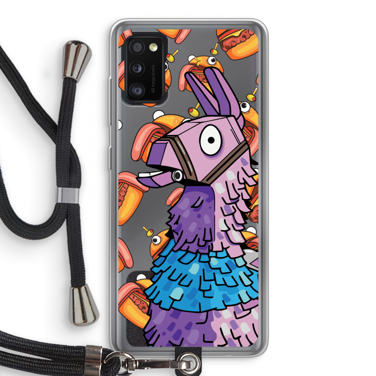 Loot Burger: Samsung Galaxy A41 Transparant Hoesje met koord