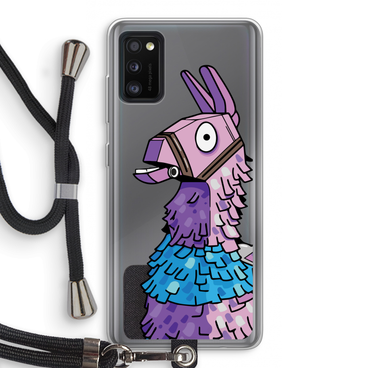 Lama: Samsung Galaxy A41 Transparant Hoesje met koord