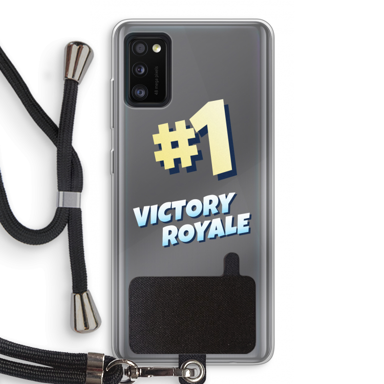 Victory Royale: Samsung Galaxy A41 Transparant Hoesje met koord