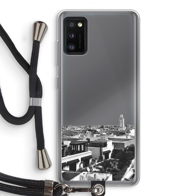 Marrakech Skyline : Samsung Galaxy A41 Transparant Hoesje met koord