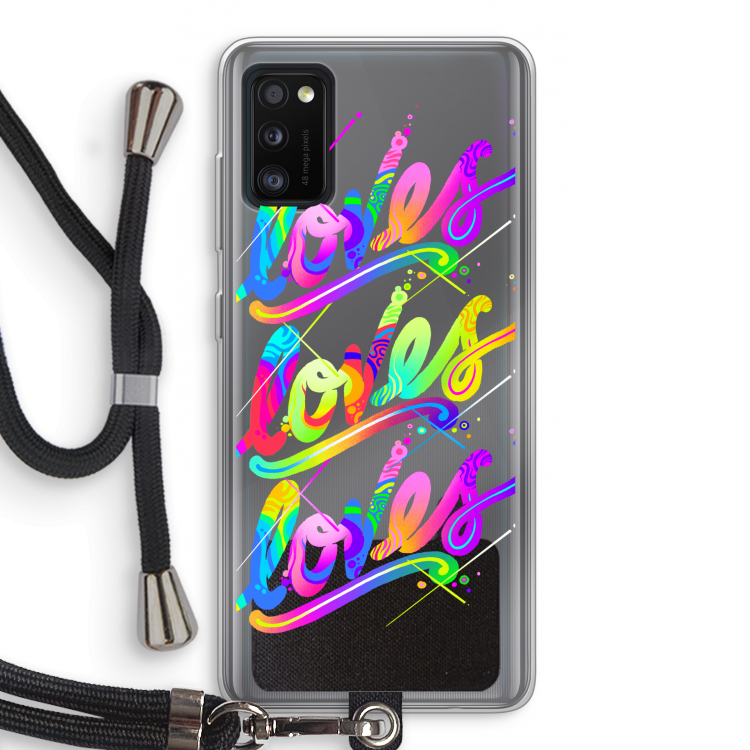 Loves: Samsung Galaxy A41 Transparant Hoesje met koord
