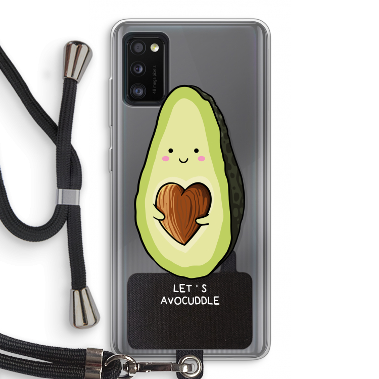 Avocuddle: Samsung Galaxy A41 Transparant Hoesje met koord