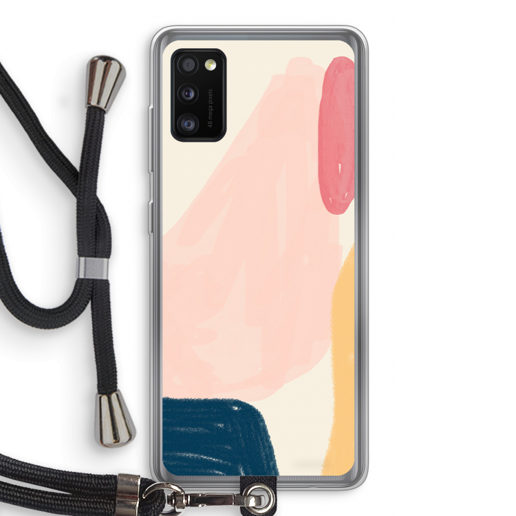 Saturday Flow: Samsung Galaxy A41 Transparant Hoesje met koord
