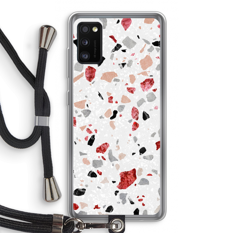 Terrazzo N°12: Samsung Galaxy A41 Transparant Hoesje met koord