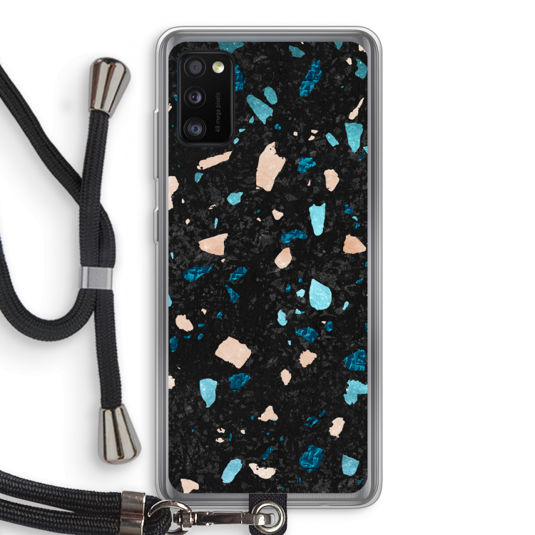 Terrazzo N°11: Samsung Galaxy A41 Transparant Hoesje met koord