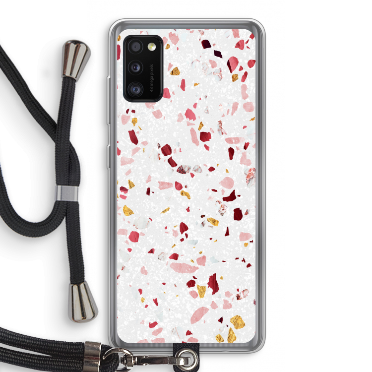 Terrazzo N°9: Samsung Galaxy A41 Transparant Hoesje met koord