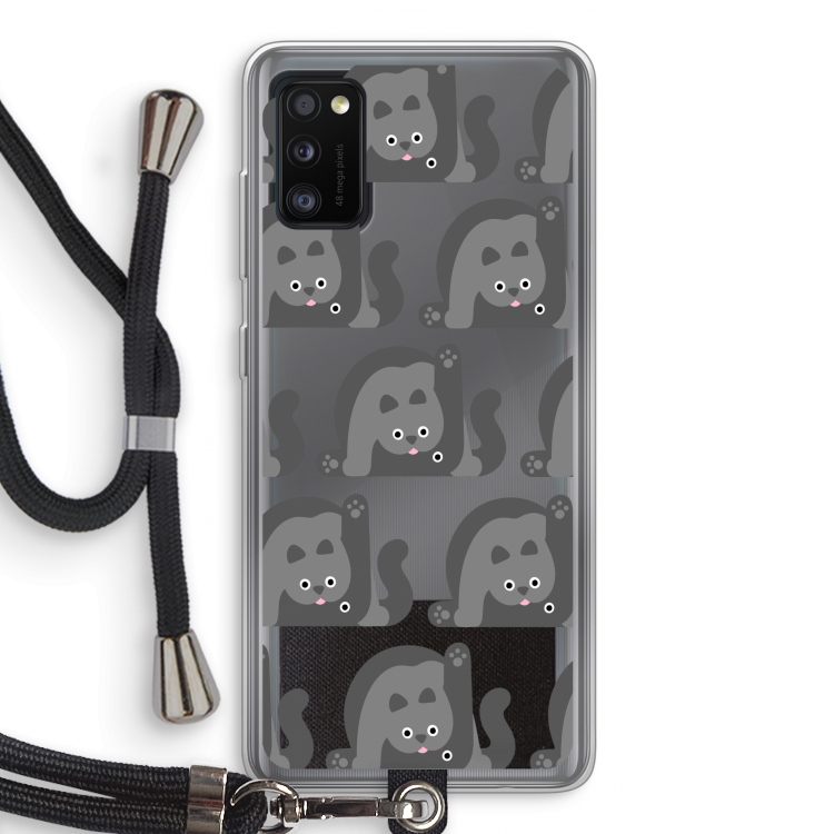 Cats: Samsung Galaxy A41 Transparant Hoesje met koord