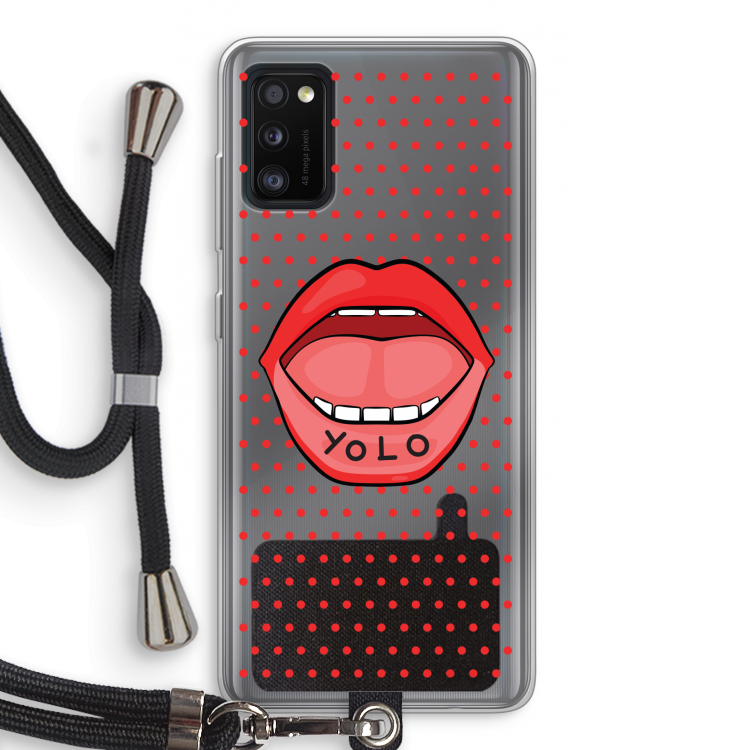 Yolo Denise: Samsung Galaxy A41 Transparant Hoesje met koord