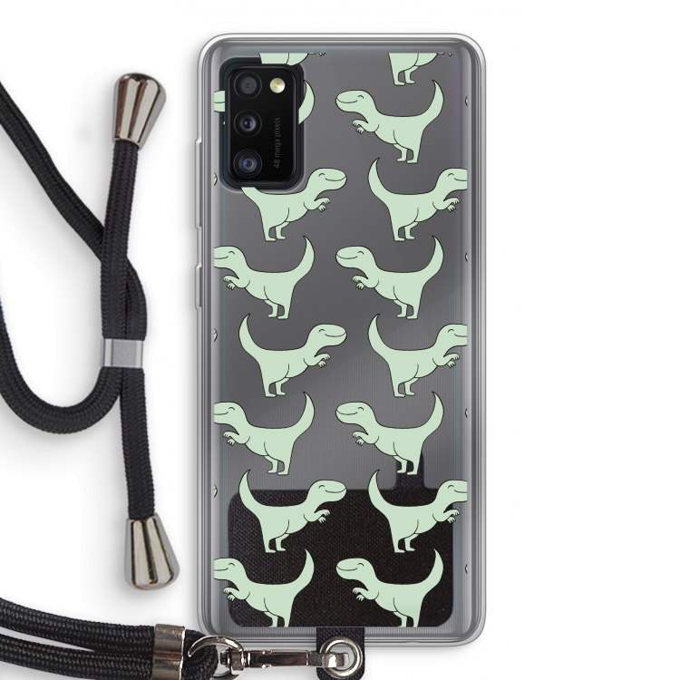 Dinos: Samsung Galaxy A41 Transparant Hoesje met koord