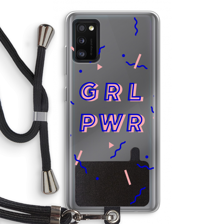 GRL PWR: Samsung Galaxy A41 Transparant Hoesje met koord