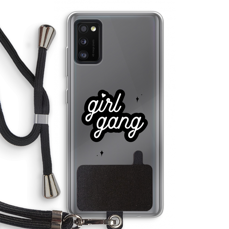 Girl Gang: Samsung Galaxy A41 Transparant Hoesje met koord