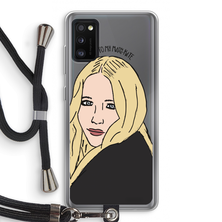 Mary Kate: Samsung Galaxy A41 Transparant Hoesje met koord