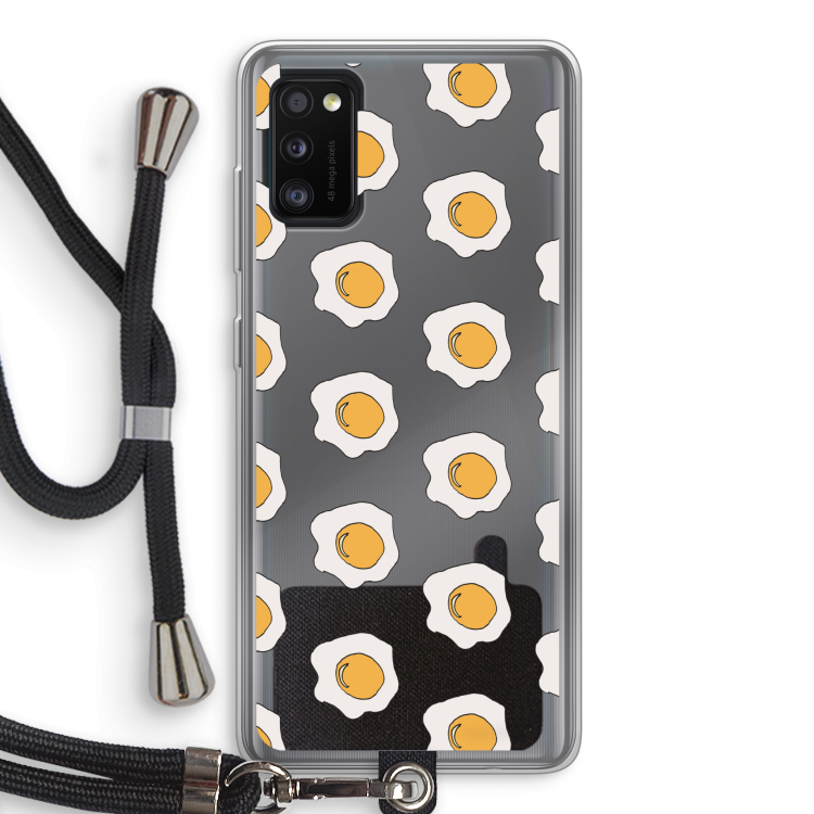 Bacon to my eggs #1: Samsung Galaxy A41 Transparant Hoesje met koord