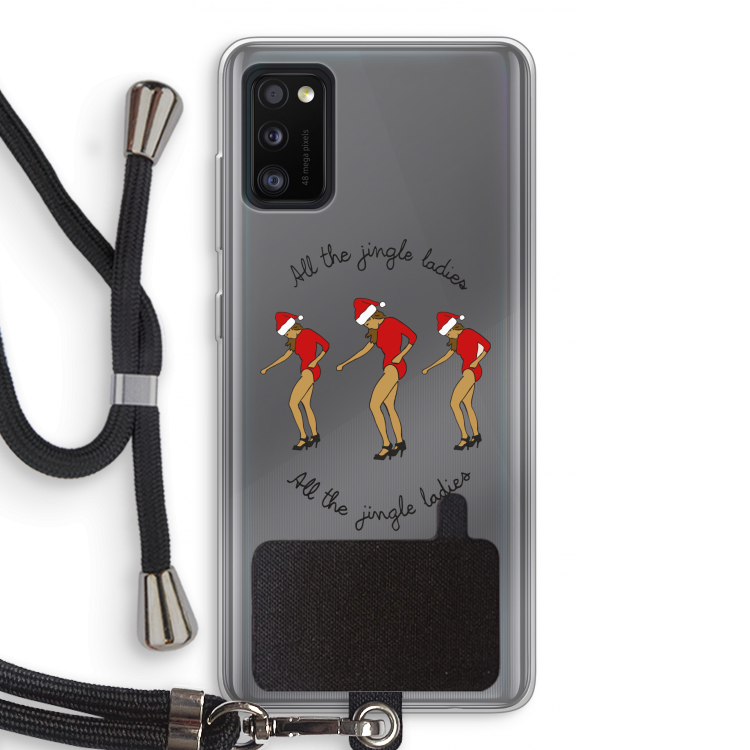 Jingle Ladies: Samsung Galaxy A41 Transparant Hoesje met koord
