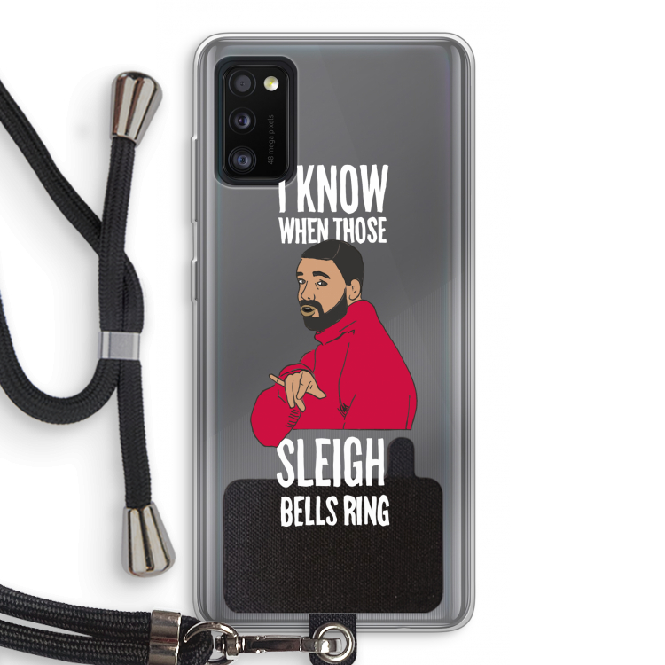 Sleigh Bells Ring: Samsung Galaxy A41 Transparant Hoesje met koord