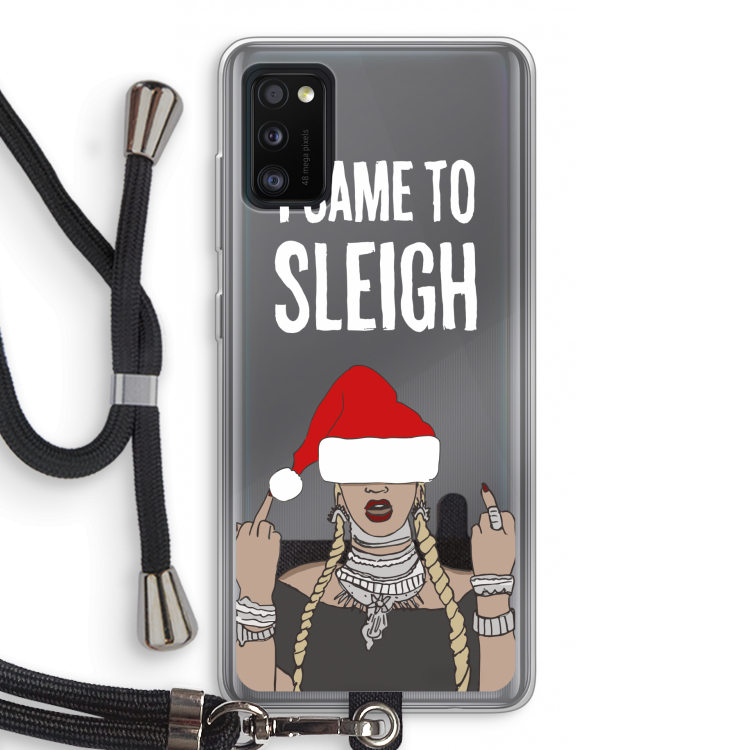 Came To Sleigh: Samsung Galaxy A41 Transparant Hoesje met koord