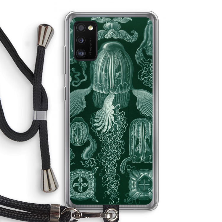 Haeckel Cubomedusae: Samsung Galaxy A41 Transparant Hoesje met koord
