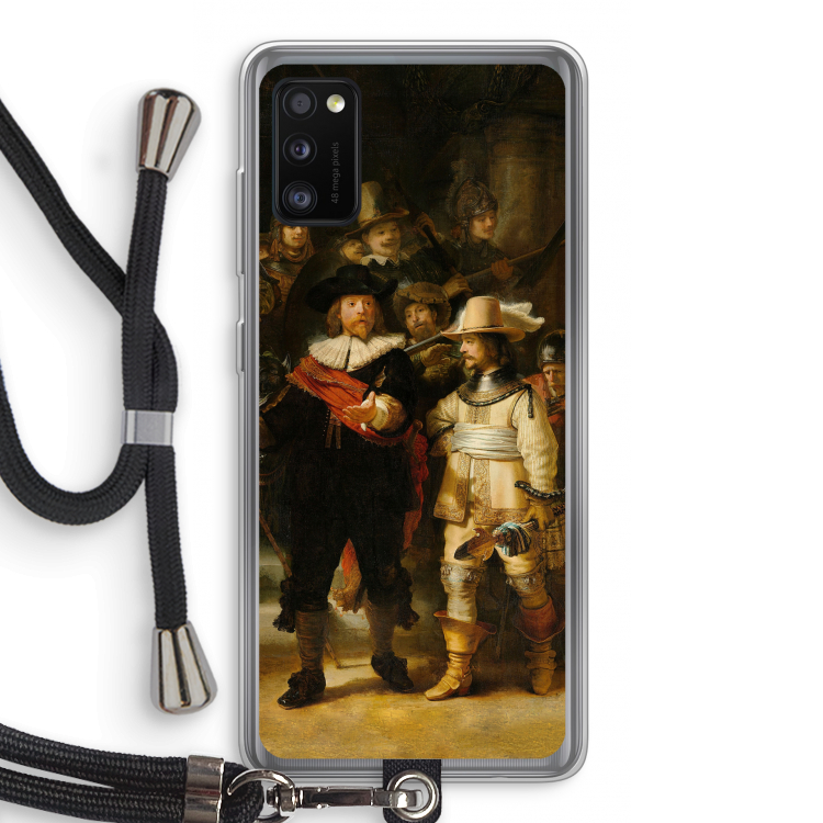 De Nachtwacht: Samsung Galaxy A41 Transparant Hoesje met koord