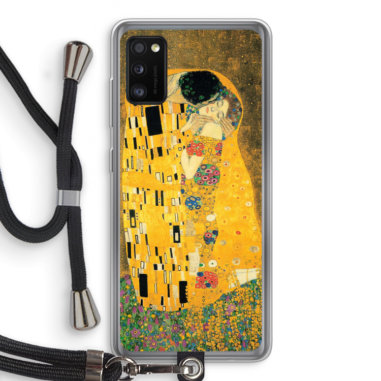 Der Kuss: Samsung Galaxy A41 Transparant Hoesje met koord