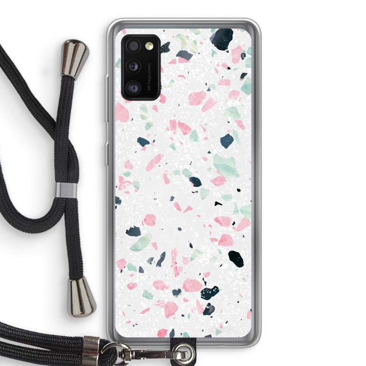 Terrazzo N°3: Samsung Galaxy A41 Transparant Hoesje met koord