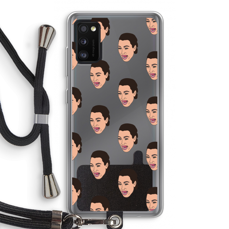 Ugly Cry Call: Samsung Galaxy A41 Transparant Hoesje met koord