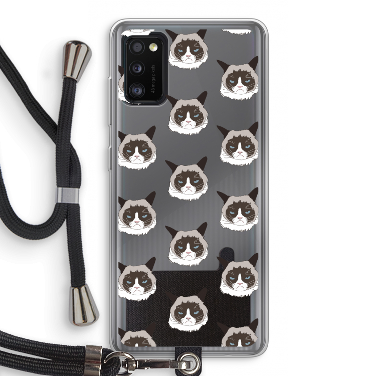 It's a Purrr Case: Samsung Galaxy A41 Transparant Hoesje met koord