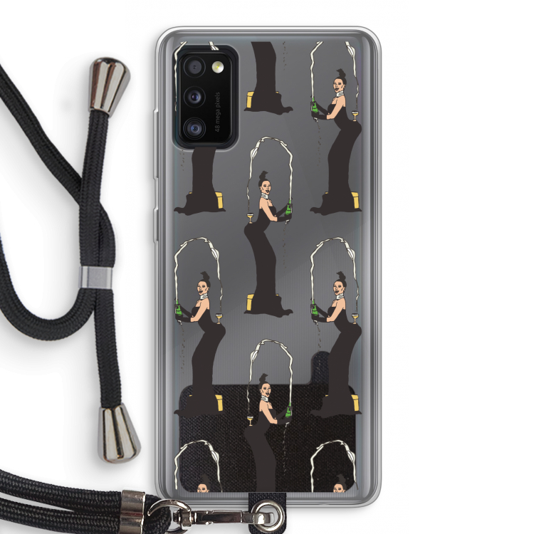 Pop Some Kim: Samsung Galaxy A41 Transparant Hoesje met koord