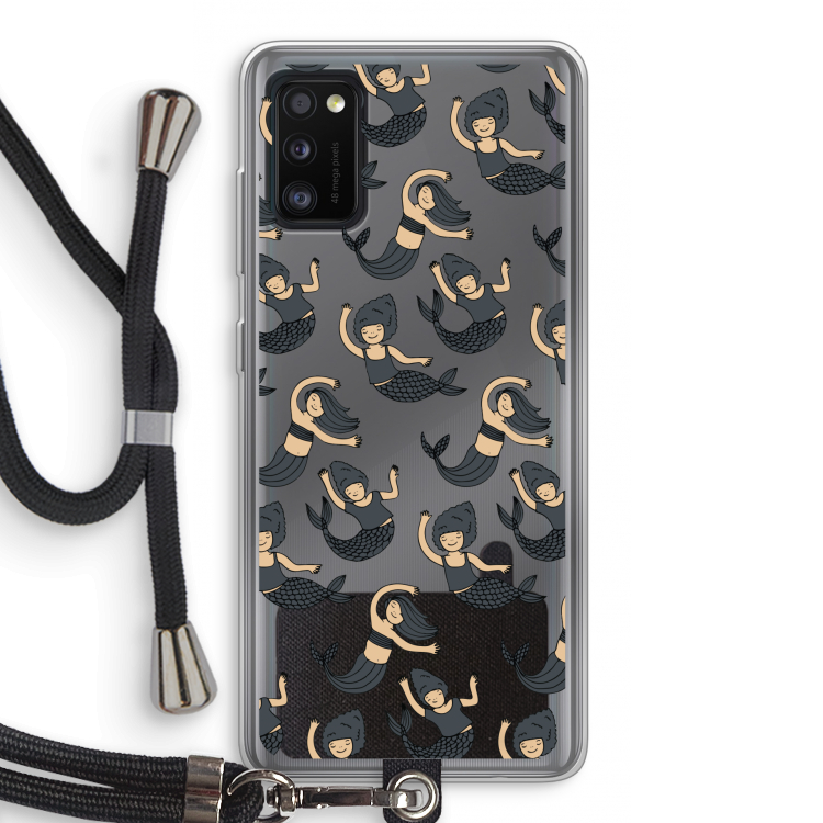 Zeemeermin: Samsung Galaxy A41 Transparant Hoesje met koord
