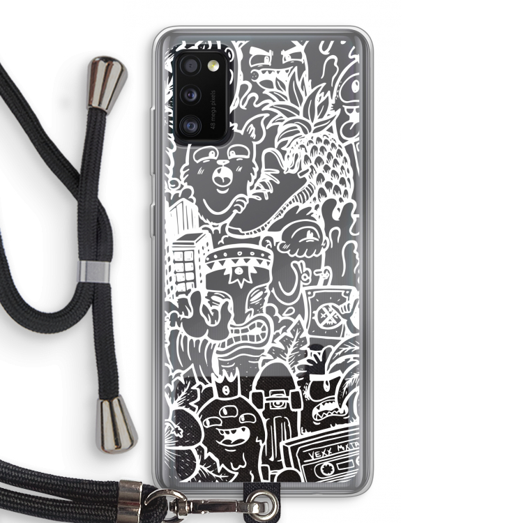 Vexx Mixtape #2: Samsung Galaxy A41 Transparant Hoesje met koord