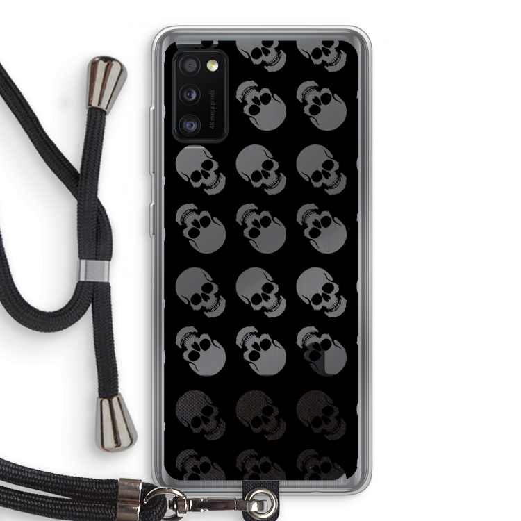 Musketon Skulls: Samsung Galaxy A41 Transparant Hoesje met koord