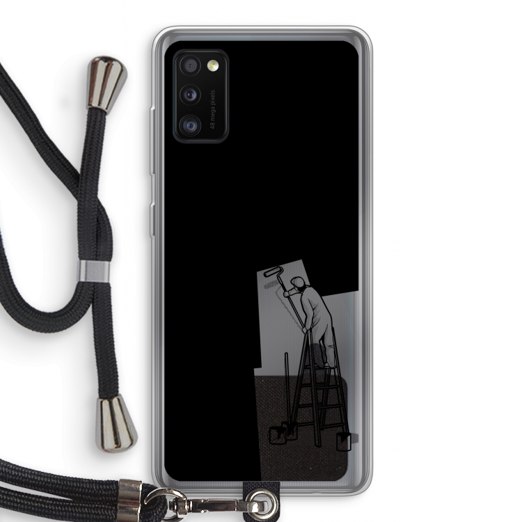 Musketon Painter: Samsung Galaxy A41 Transparant Hoesje met koord