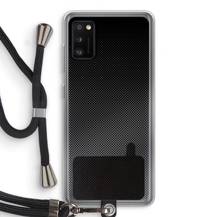 Musketon Halftone: Samsung Galaxy A41 Transparant Hoesje met koord