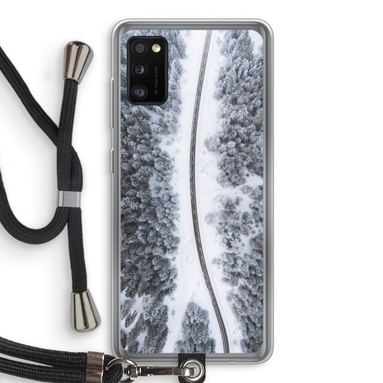 Snøfall: Samsung Galaxy A41 Transparant Hoesje met koord