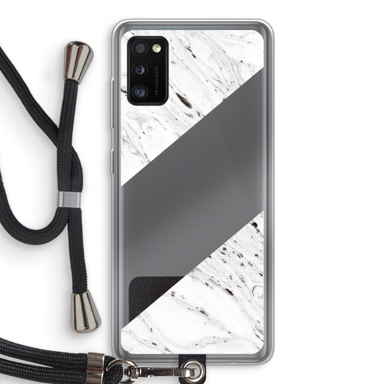 Biggest stripe: Samsung Galaxy A41 Transparant Hoesje met koord