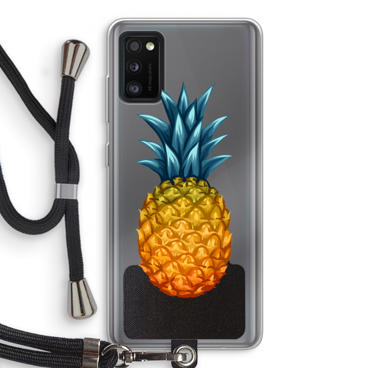 Grote ananas: Samsung Galaxy A41 Transparant Hoesje met koord