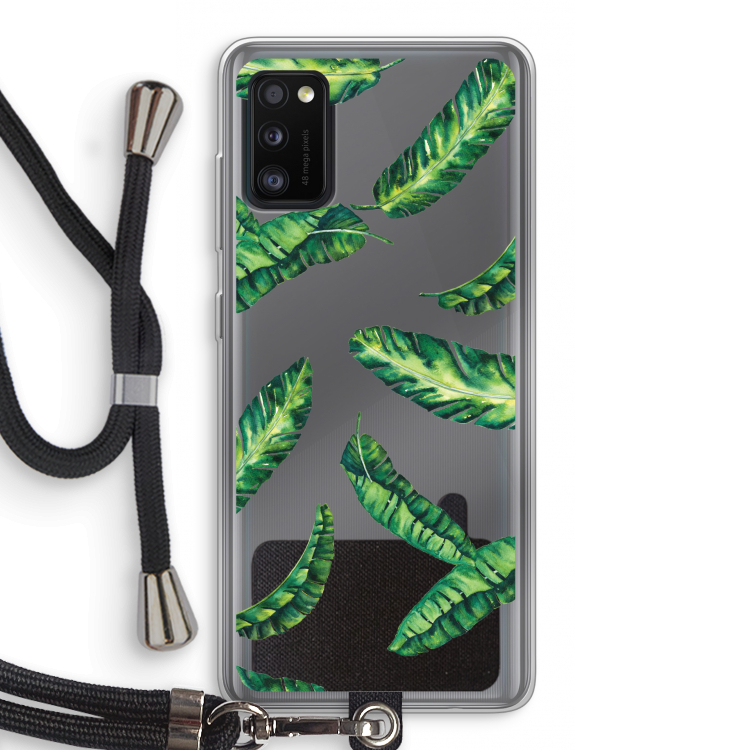 Lange bladeren: Samsung Galaxy A41 Transparant Hoesje met koord