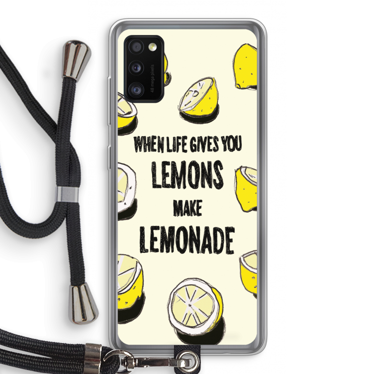 Lemonade: Samsung Galaxy A41 Transparant Hoesje met koord