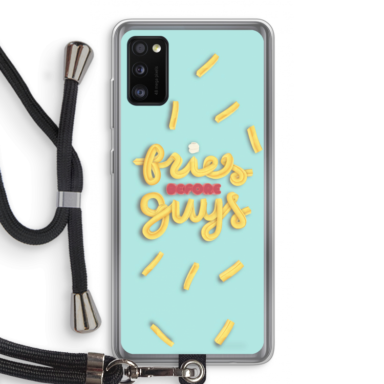 Always fries: Samsung Galaxy A41 Transparant Hoesje met koord