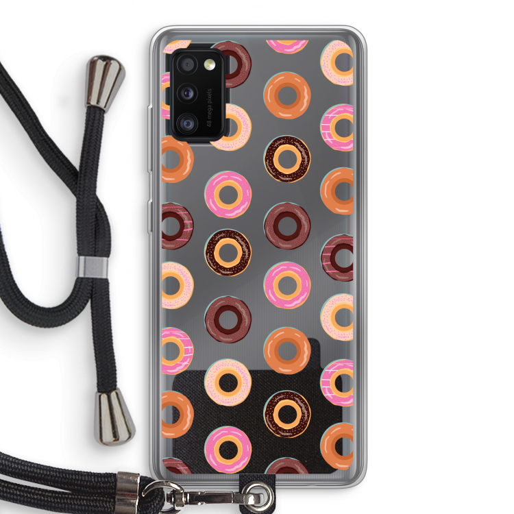Donuts: Samsung Galaxy A41 Transparant Hoesje met koord