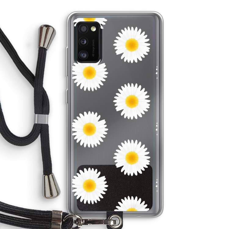 Margrietjes: Samsung Galaxy A41 Transparant Hoesje met koord