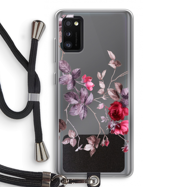 Mooie bloemen: Samsung Galaxy A41 Transparant Hoesje met koord
