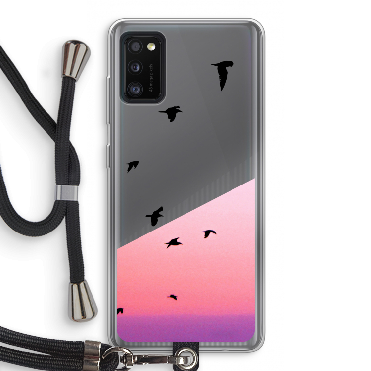 Fly away: Samsung Galaxy A41 Transparant Hoesje met koord