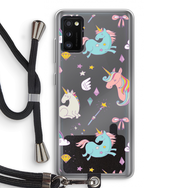 Fantasiewereld: Samsung Galaxy A41 Transparant Hoesje met koord