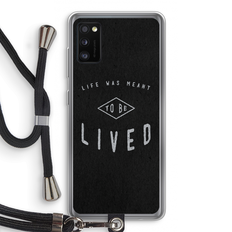 To be lived: Samsung Galaxy A41 Transparant Hoesje met koord