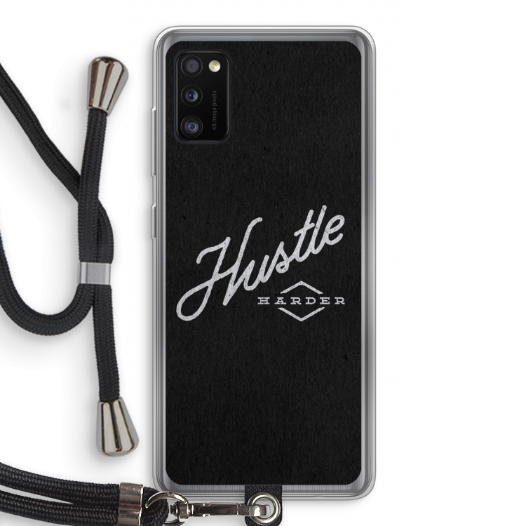 Hustle: Samsung Galaxy A41 Transparant Hoesje met koord