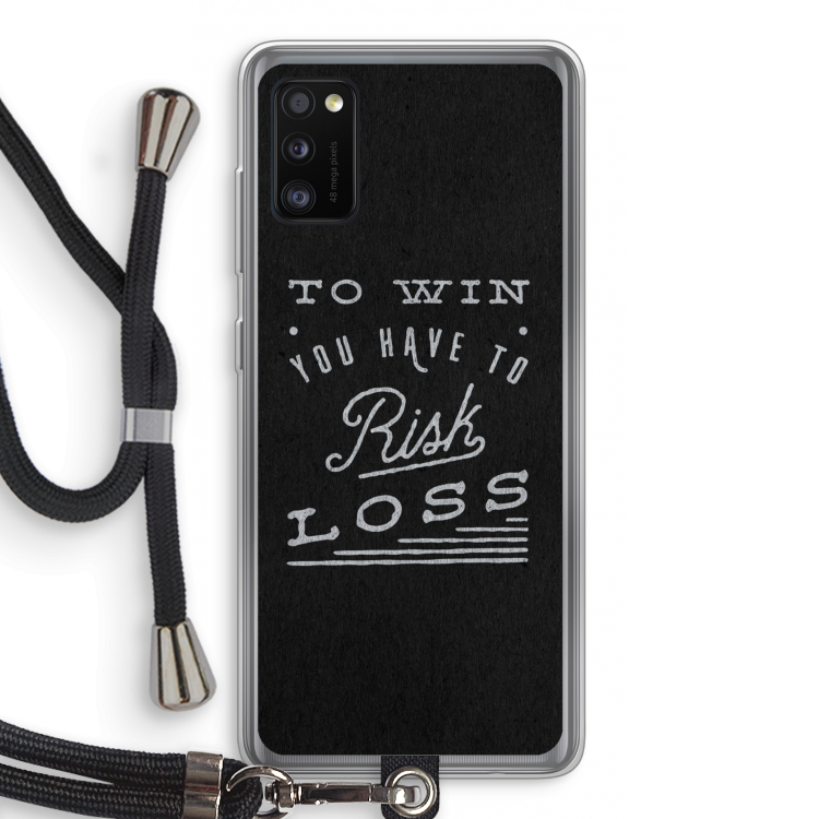 Risk loss: Samsung Galaxy A41 Transparant Hoesje met koord