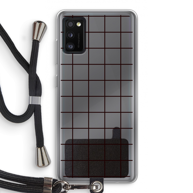 Rooster: Samsung Galaxy A41 Transparant Hoesje met koord