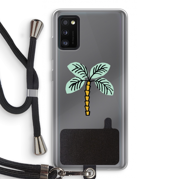 Palmboom: Samsung Galaxy A41 Transparant Hoesje met koord